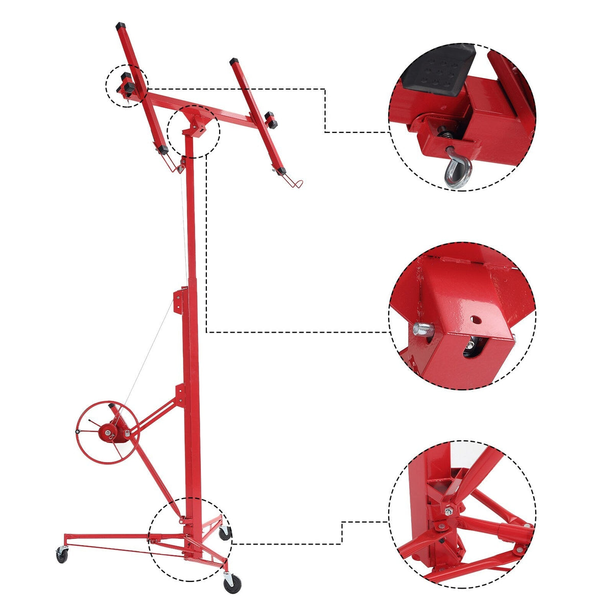 Maocao Hoom 11ft Red Drywall Lift 11-ft H x 53.5-in L x 53.5-in W Steel Drywall Lift