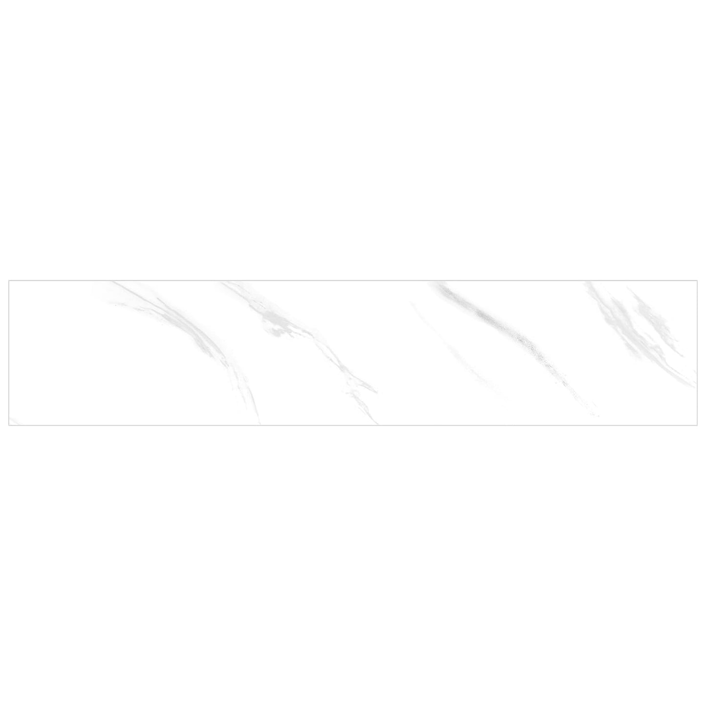 Murella SPC White marble matte 5-in x 24-in Matte Composite Marble look Linear Peel and stick Wall Tile product image
