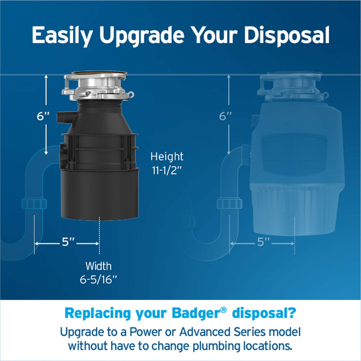 InSinkErator Badger 1 Series 1/3-HP Continuous Feed Garbage Disposal