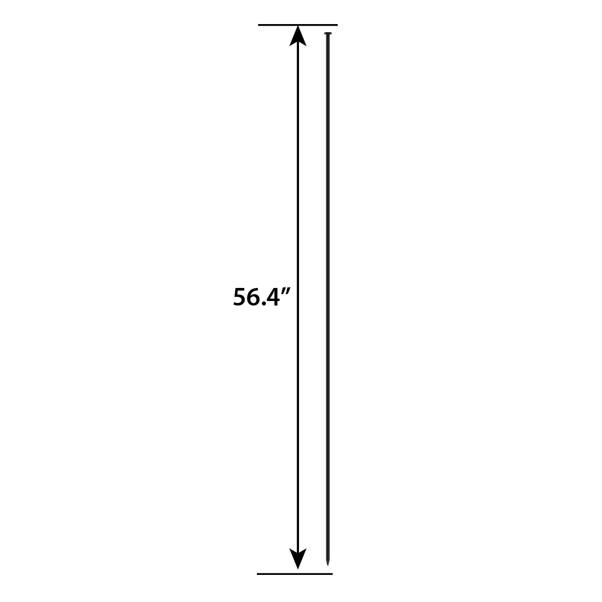 YARDLINK 1-1/2-in W Powder-coated Galvanized Steel Flat-top No Dig Garden Fence Post
