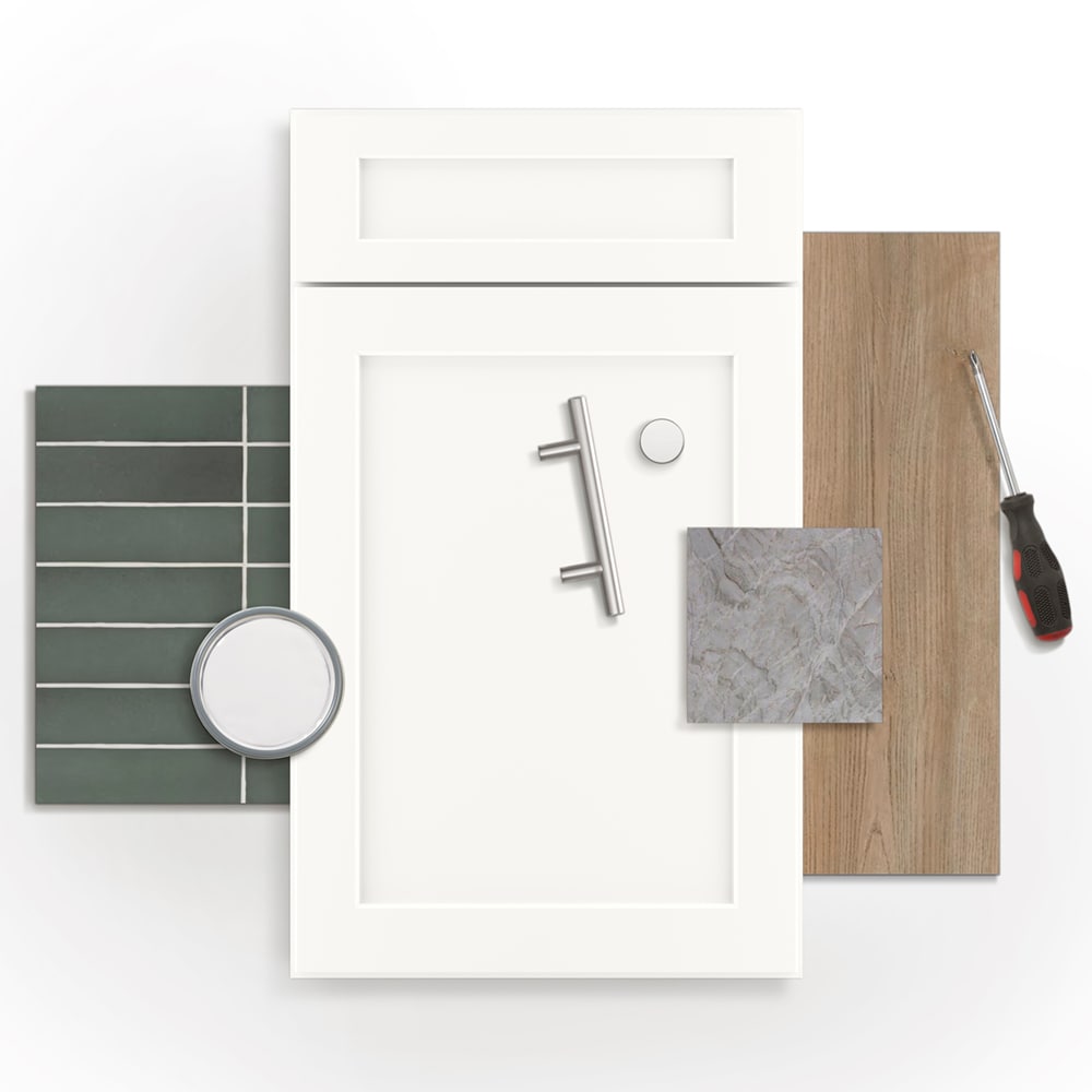 Shenandoah PRO Express Breckenridge 24-in W x 34.5-in H x 24-in D Linen Full Overlay 1-Drawer Base Fully Assembled Plywood Cabinet (Recessed Panel Shaker Style)