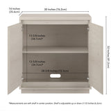 Hailey Home Presque Alder White 2-Shelf Office Cabinet
