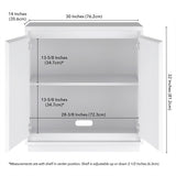 Hailey Home Presque White 2-Shelf Office Cabinet