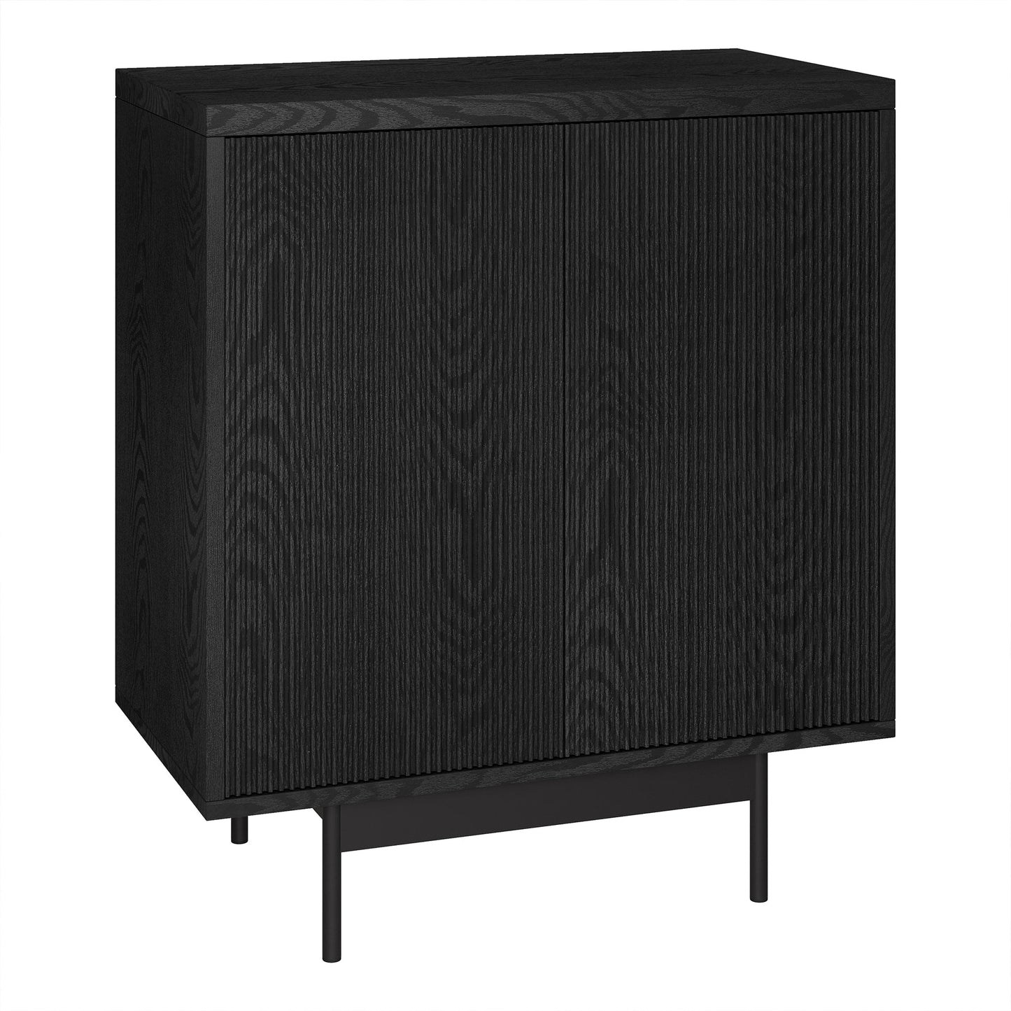 Hailey Home Whitman Black Grain 2-Shelf Office Cabinet