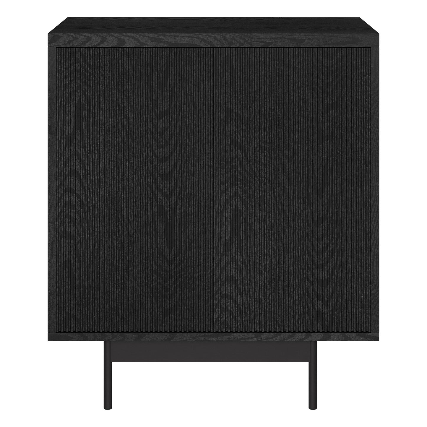 Hailey Home Whitman Black Grain 2-Shelf Office Cabinet