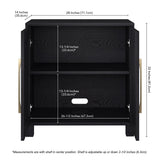 Hailey Home Chabot Black Grain 2-Shelf Office Cabinet