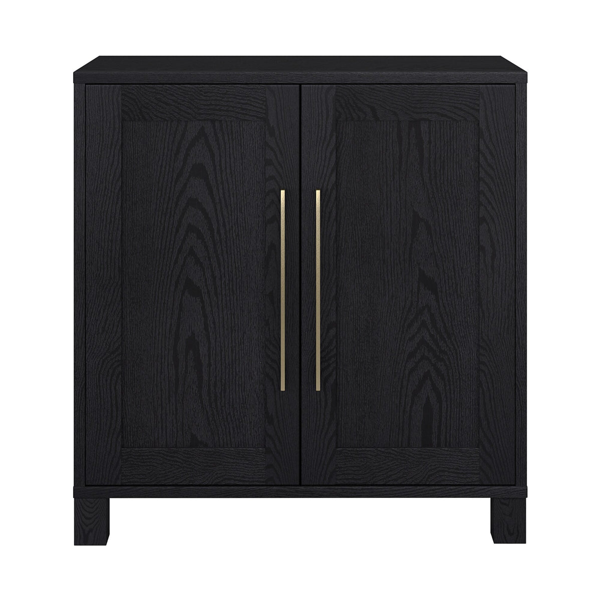Hailey Home Chabot Black Grain 2-Shelf Office Cabinet
