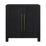 Hailey Home Chabot Black Grain 2-Shelf Office Cabinet