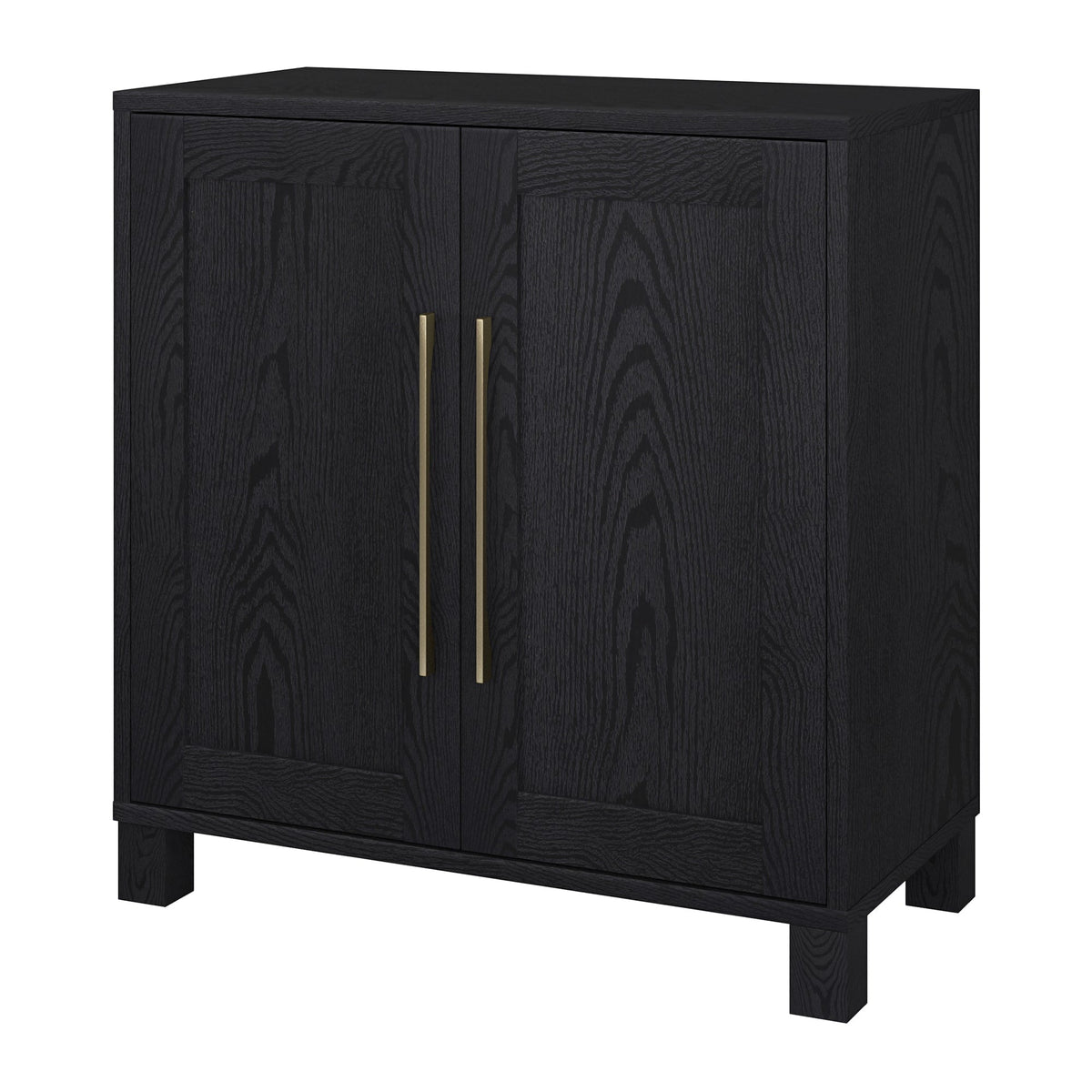 Hailey Home Chabot Black Grain 2-Shelf Office Cabinet