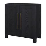 Hailey Home Chabot Black Grain 2-Shelf Office Cabinet