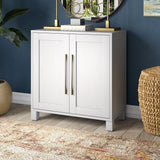 Hailey Home Chabot White 2-Shelf Office Cabinet