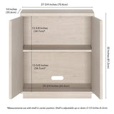 Hailey Home Alston Alder White 2-Shelf Office Cabinet