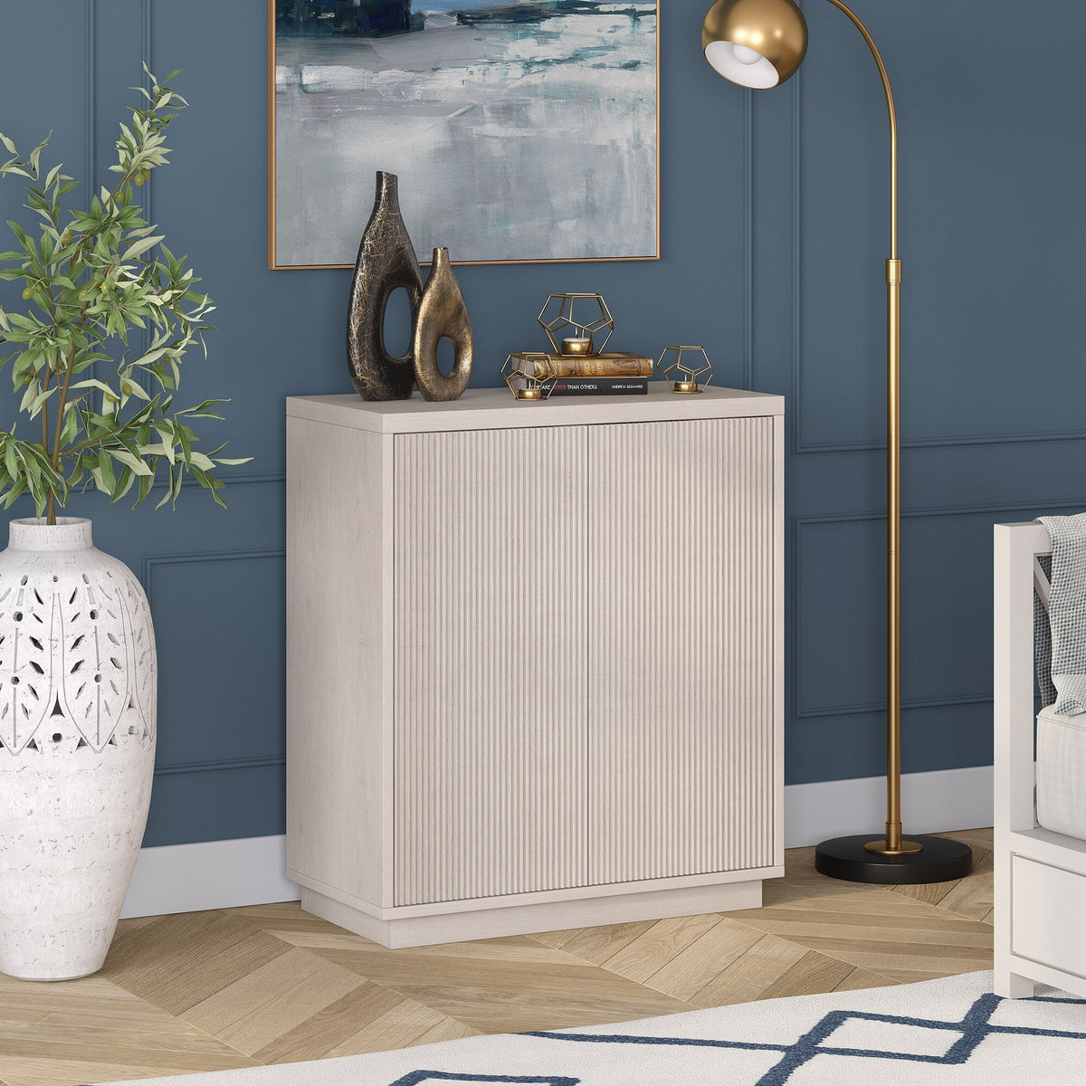 Hailey Home Alston Alder White 2-Shelf Office Cabinet
