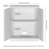 Hailey Home Alston White 2-Shelf Office Cabinet