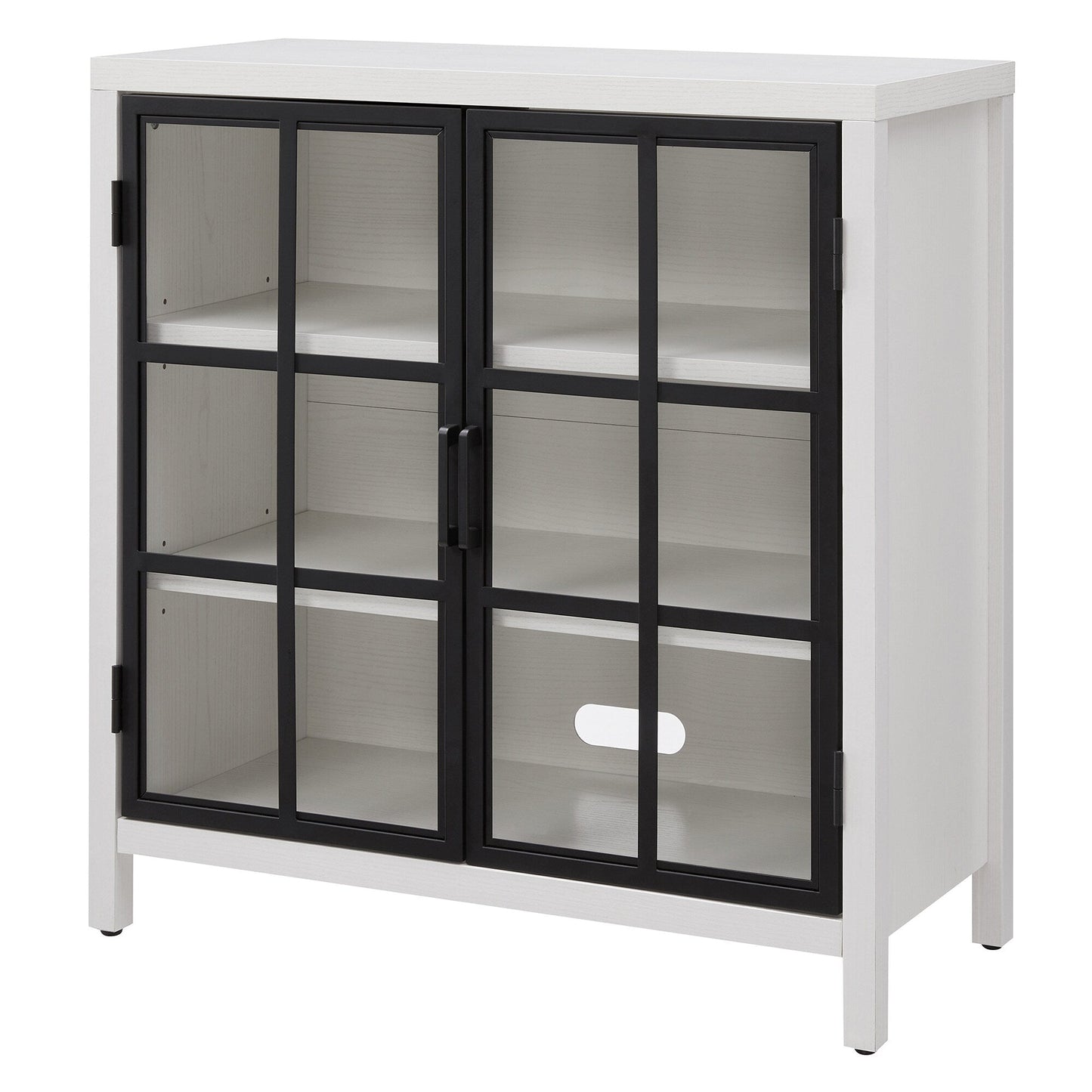 Hailey Home Bennett White 2-Shelf Office Cabinet