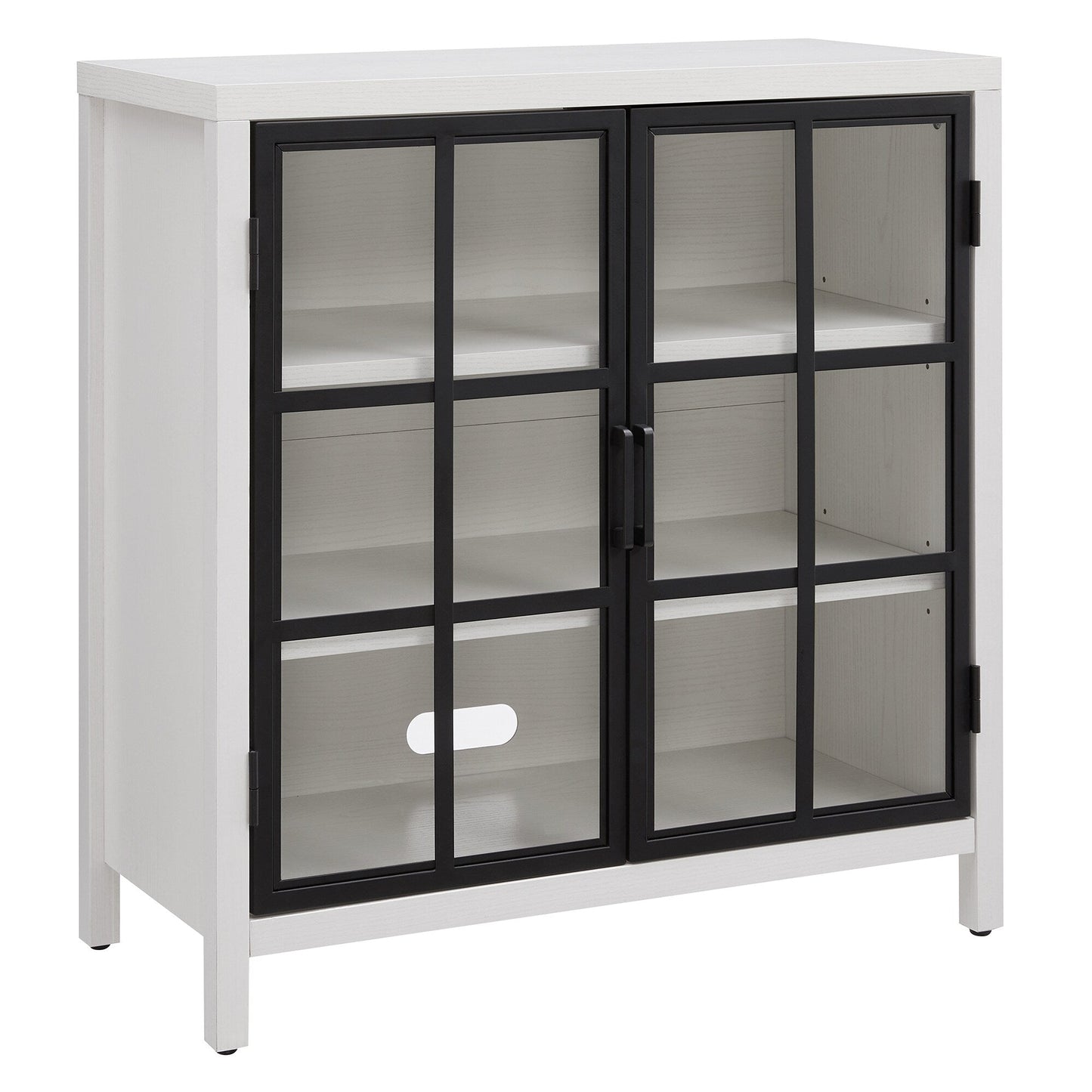 Hailey Home Bennett White 2-Shelf Office Cabinet
