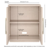Hailey Home Tillman Alder White 2-Shelf Office Cabinet