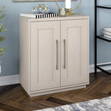 Hailey Home Tillman Alder White 2-Shelf Office Cabinet