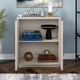Hailey Home Tillman Alder White 2-Shelf Office Cabinet