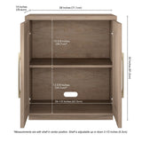 Hailey Home Tillman Antiqued Gray Oak 2-Shelf Office Cabinet