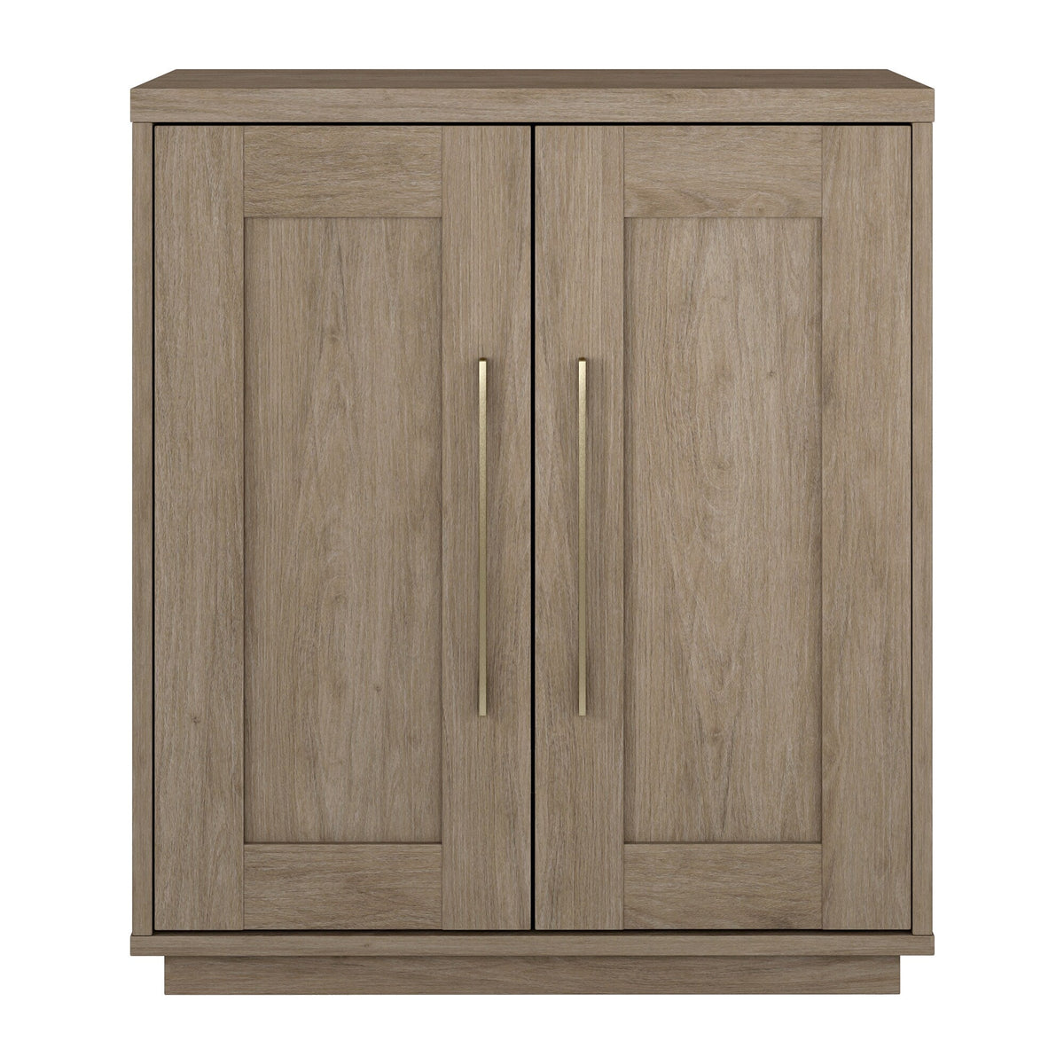 Hailey Home Tillman Antiqued Gray Oak 2-Shelf Office Cabinet