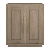 Hailey Home Tillman Antiqued Gray Oak 2-Shelf Office Cabinet