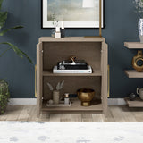 Hailey Home Tillman Antiqued Gray Oak 2-Shelf Office Cabinet
