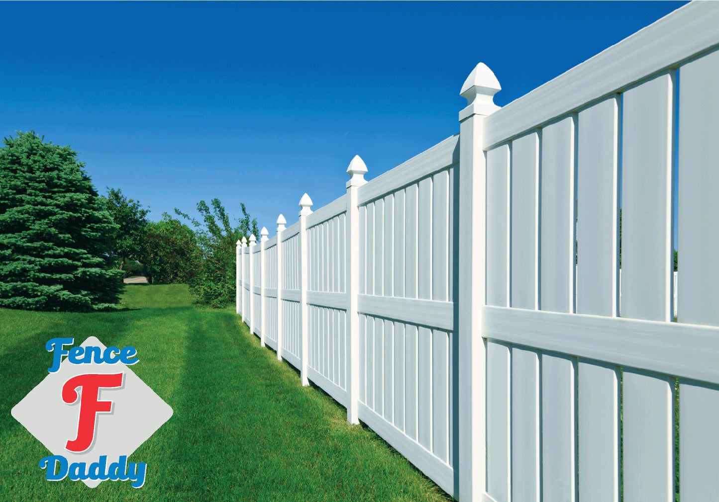 Fence Daddy 2-ft H x 0.25-ft W White Vinyl Fence Panel (Assembled)