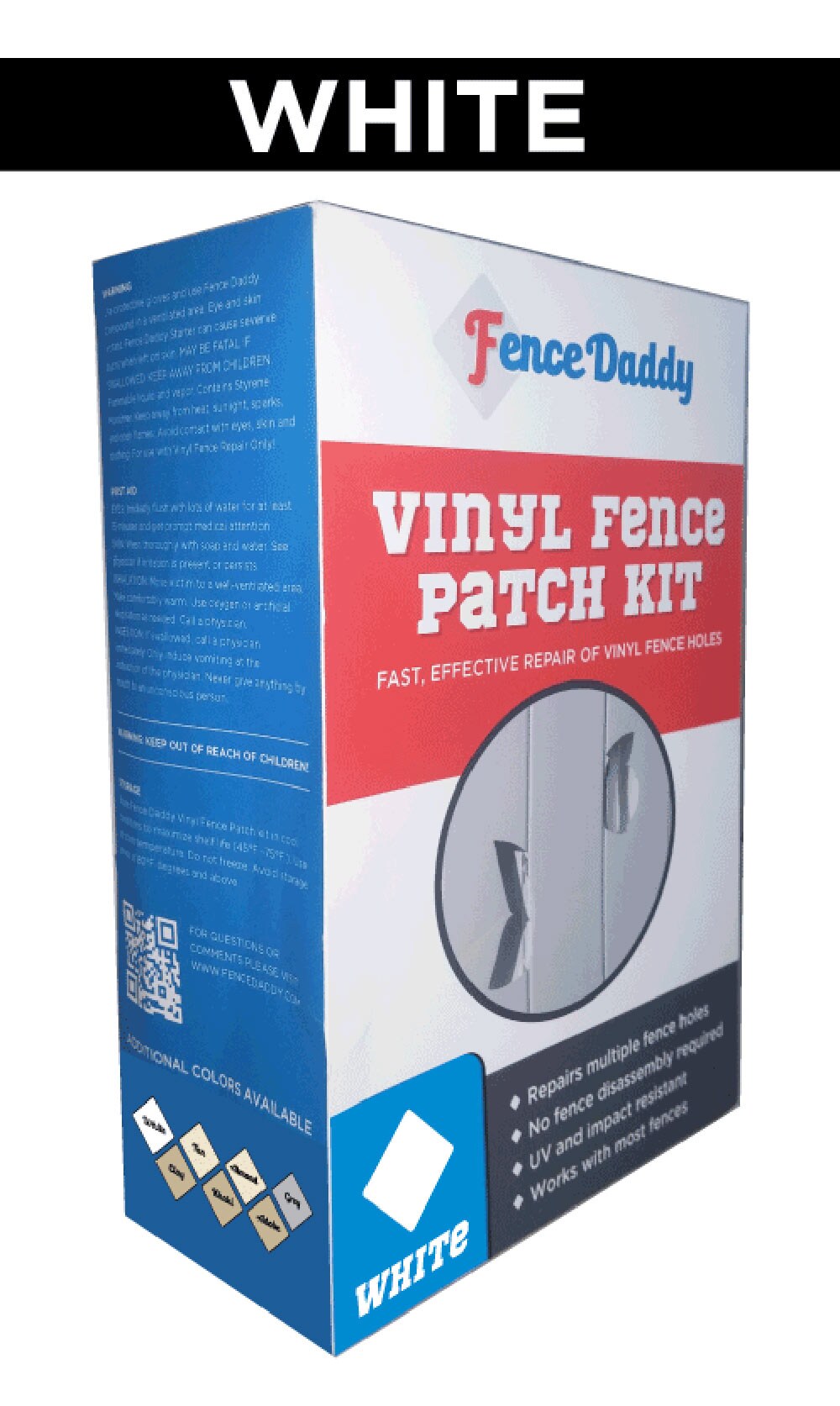 Fence Daddy 2-ft H x 0.25-ft W White Vinyl Fence Panel (Assembled)