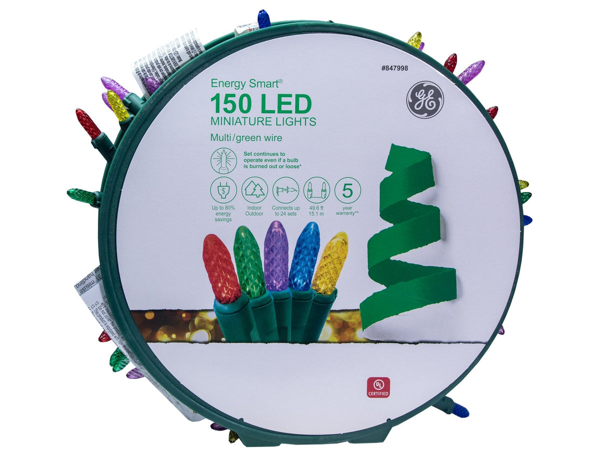 GE Energy Smart 150-Count 49.6-ft Multicolor LED Plug-In Christmas String Lights