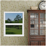 Project Source 20000S Series New Construction 23-1/2-in x 29-1/2-in x 2-1/4-in Jamb White Vinyl Single-Pane Single-Hung Window, Half Screen Included