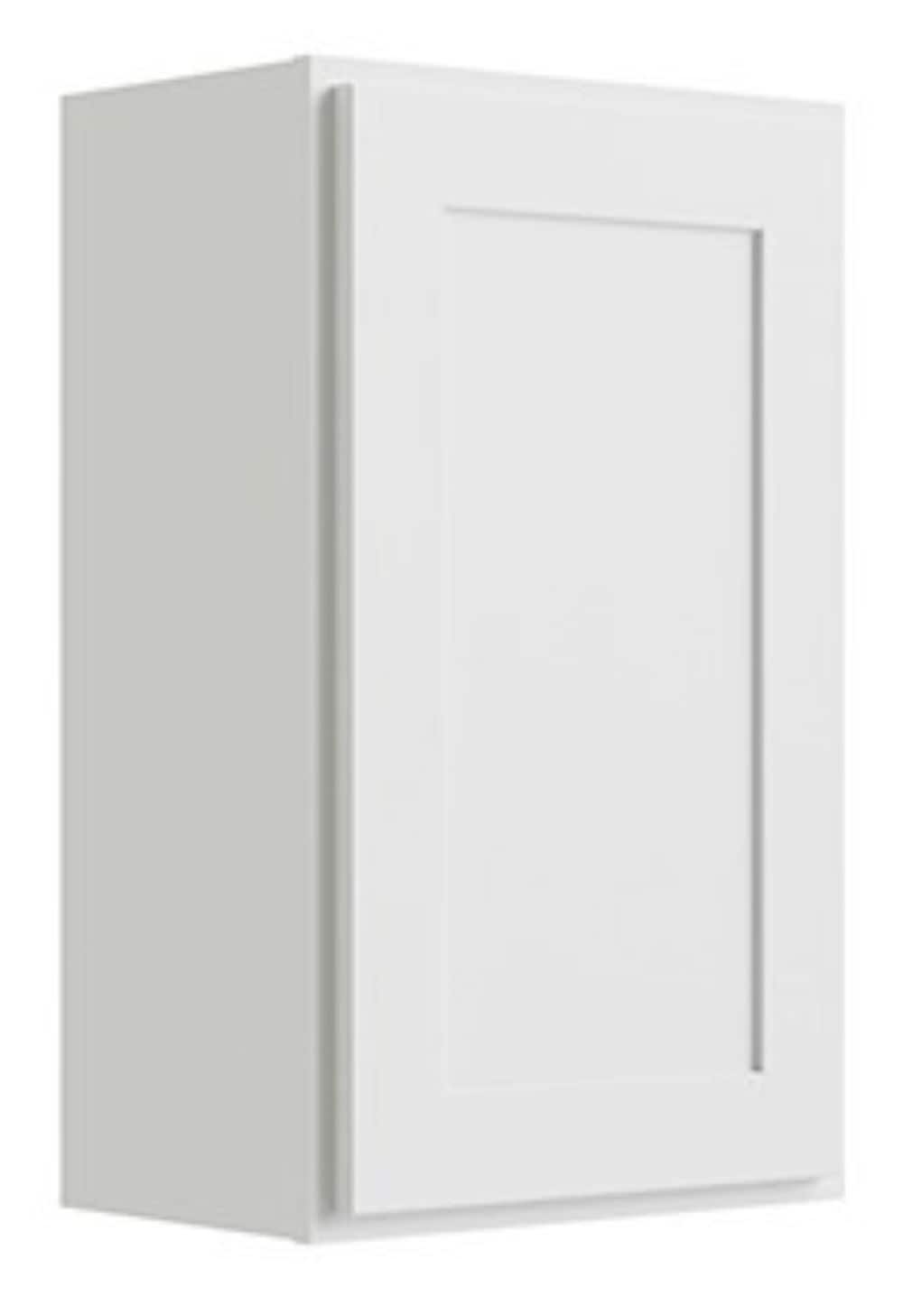 RELIABILT Parkstone 15-in W x 30-in H x 12-in D White Wall Fully Assembled Plywood Cabinet (Shaker Door Style)