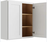RELIABILT Parkstone 33-in W x 30-in H x 12-in D White Wall Fully Assembled Plywood Cabinet (Shaker Door Style)
