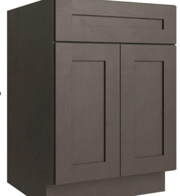 RELIABILT Parkstone 30-in W x 34.5-in H x 24-in D Espresso Sink Base Fully Assembled Plywood Cabinet (Flat Panel Shaker Style)