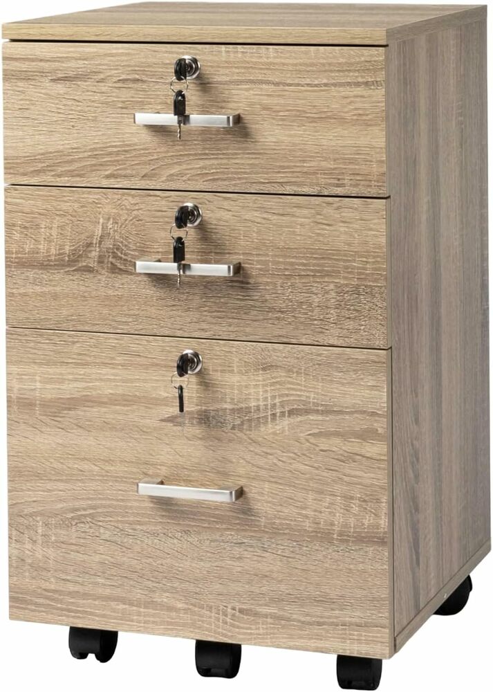 Winado File Cabinets Wood 3-Drawer 19.69-in File Cabinet