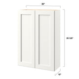 allen + roth Aveley 30-in W x 39.125-in H x 12-in D Linen Wall Fully Assembled Cabinet (Flat Panel Shaker Door Style)