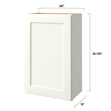 allen + roth Aveley 24-in W x 30.125-in H x 12-in D Linen Wall Fully Assembled Cabinet (Flat Panel Square Door Style)
