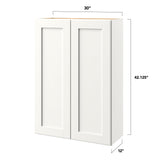 allen + roth Aveley 30-in W x 42.125-in H x 12-in D Linen Wall Fully Assembled Cabinet (Flat Panel Shaker Door Style)