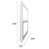 Project Source 40000 Series Replacement 30-in x 54-in x 1-3/4-in Jamb Silver Aluminum Single-Pane Single-Hung Window, Half Screen Included