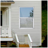 Project Source 40000 Series Replacement 30-in x 54-in x 1-3/4-in Jamb Silver Aluminum Single-Pane Single-Hung Window, Half Screen Included