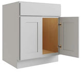 RELIABILT Parkstone 32-in W x 34.5-in H x 24-in D Grey Diagonal Sink Base Fully Assembled Plywood Cabinet (Flat Panel Shaker Style)