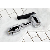 Elements of Design New Orleans Chrome 2-Handle Deck-Mount Bridge Kitchen Faucet with Side Sprayer and Deck Plate
