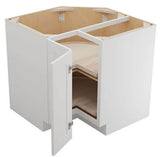 RELIABILT Parkstone 29-in W x 34.5-in H x 21-in D White Lazy Susan Corner Base Fully Assembled Plywood Cabinet (Shaker Style)
