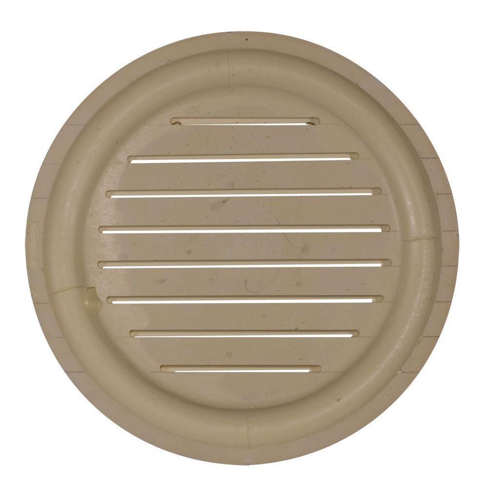 23 in. x 23 in. Round Primed Polyurethane Paintable Gable Louver Vent - Super Arbor