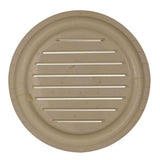 23 in. x 23 in. Round Primed Polyurethane Paintable Gable Louver Vent - Super Arbor