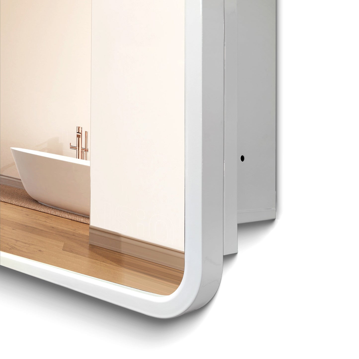 Forclover 24-in x 32-in Surface/Recessed Mount White Mirrored Soft Close Medicine Cabinet