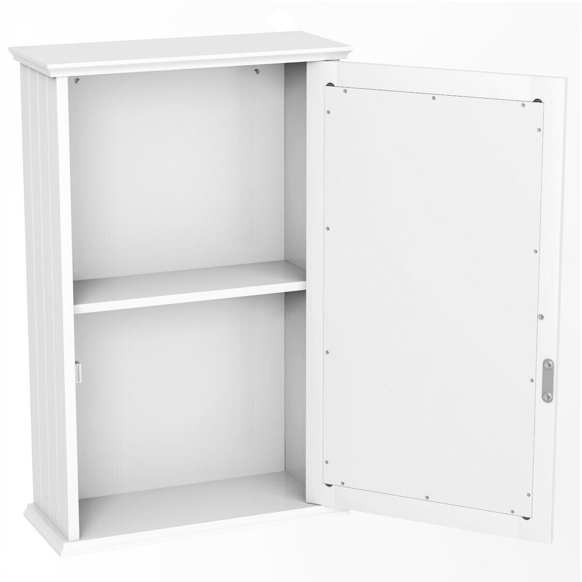 Forclover Bathroom Wall Cabinet with Single Mirror Door
