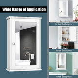 Forclover Bathroom Wall Cabinet with Single Mirror Door