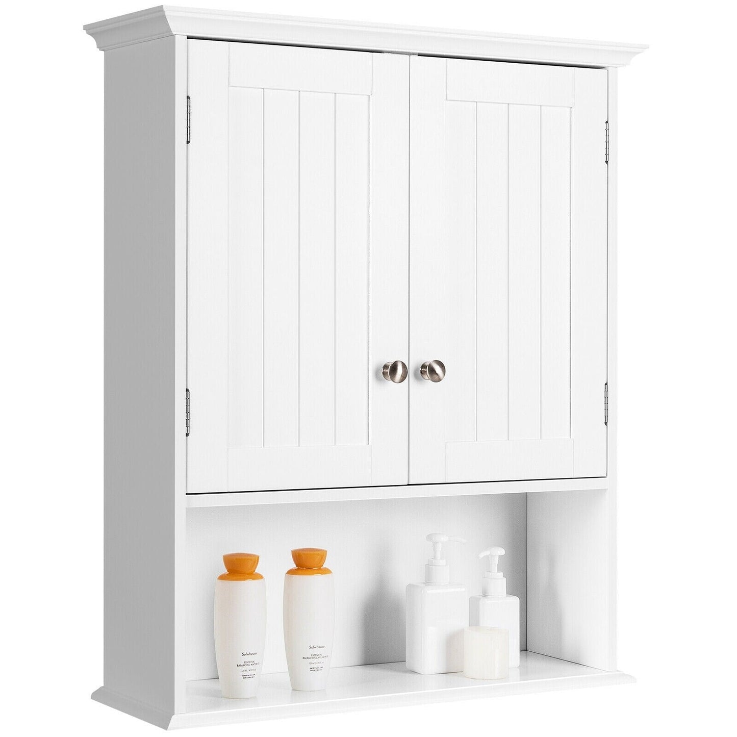 Forclover 23.5-in x 28-in x 7-in White Bathroom Wall Cabinet