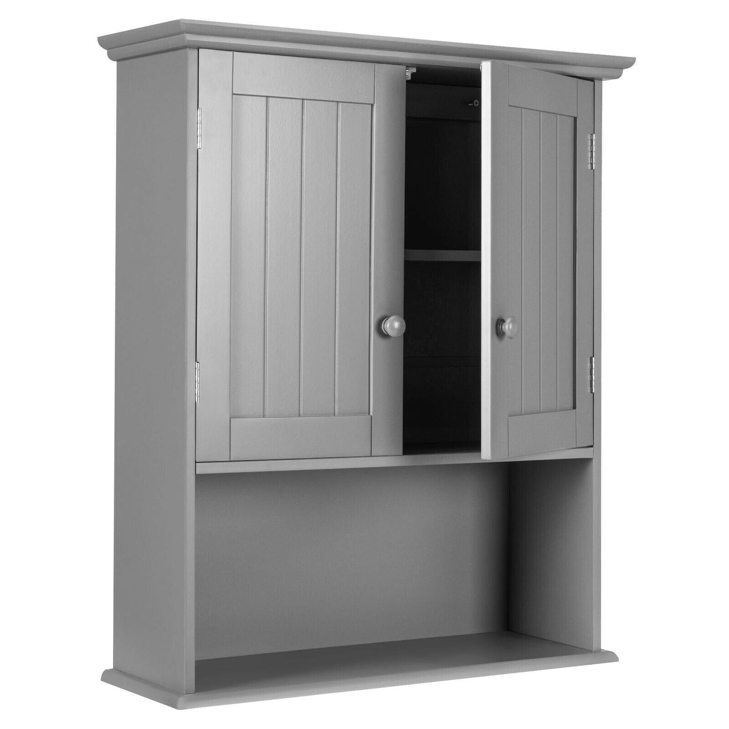 Forclover Bathroom Storage Cabinet 23.5-in x 28-in x 8-in Gray Bathroom Wall Cabinet